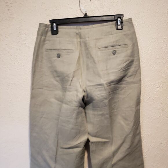 Talbots Signature Pants Womens Size 6 100% Linen Wide Leg Trousers - Picture 6 of 12